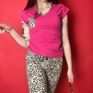 Pink leopard pyjama set 🤎💕​​​​​​​​​​​​​​​​​​​​​​